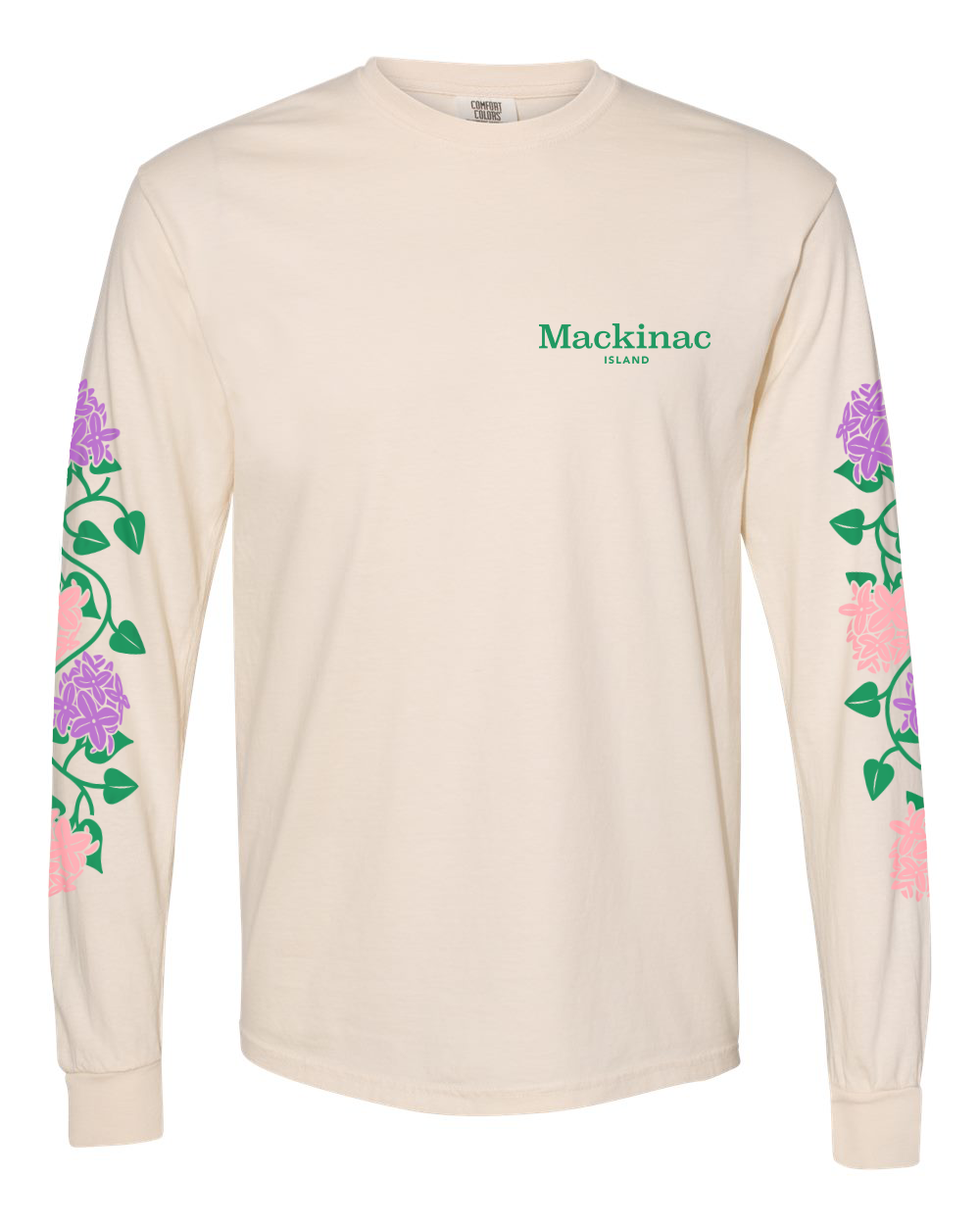Lilac Sleeve\' Long Sleeve T-Shirt – Threads of Mackinac