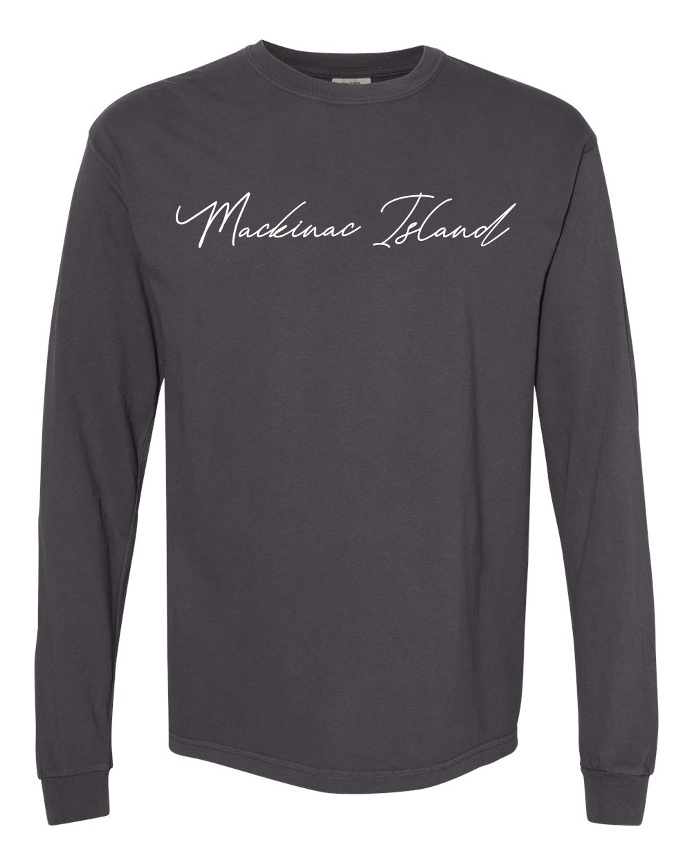 Mackinac Island Script Long Sleeve T-Shirt
