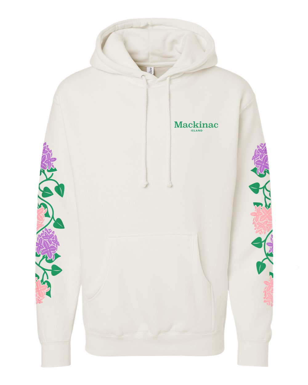 'Lilac Sleeve' Hooded Sweatshirt