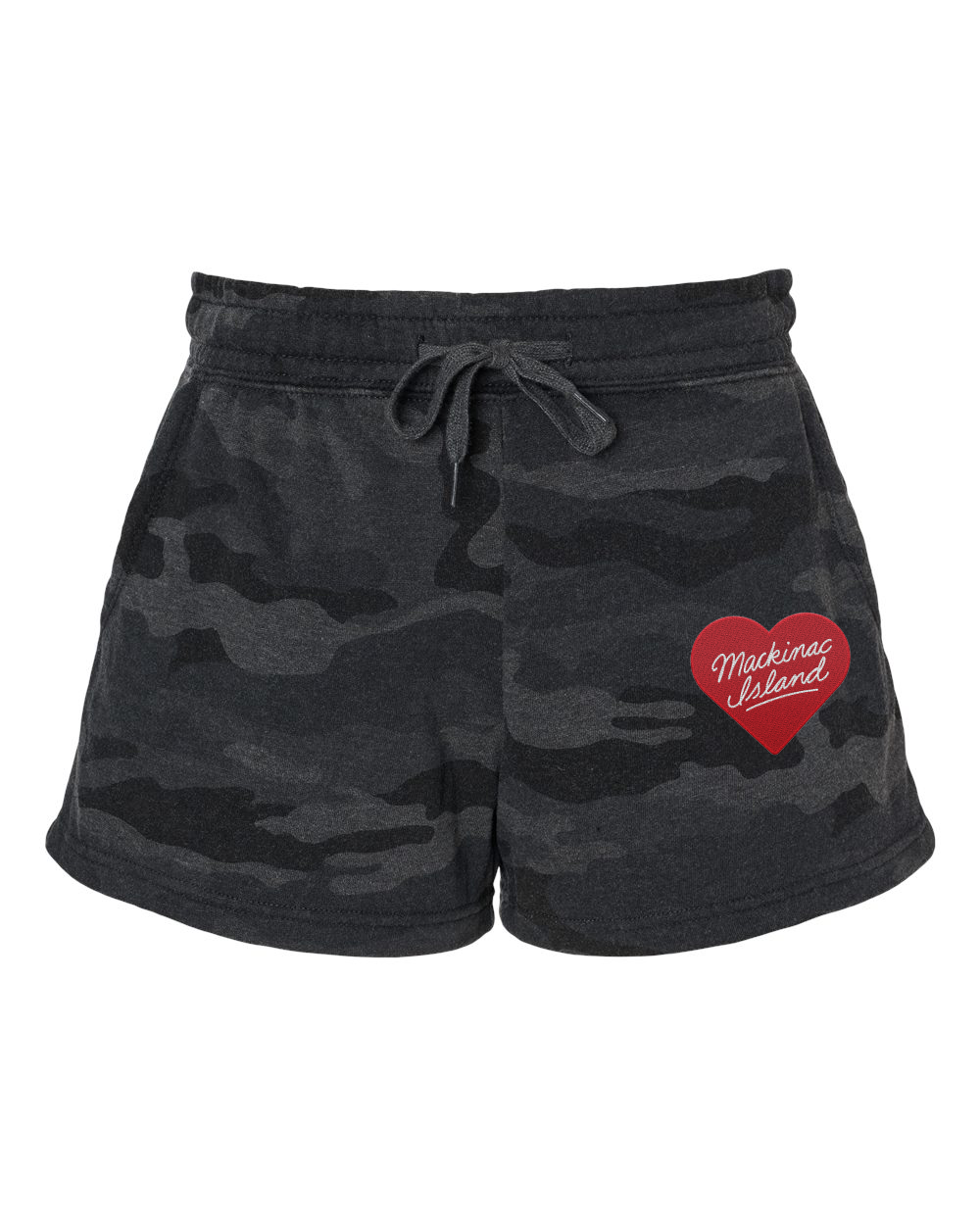 'I Heart Mackinac' Lightweight Wave Wash Sweatshorts