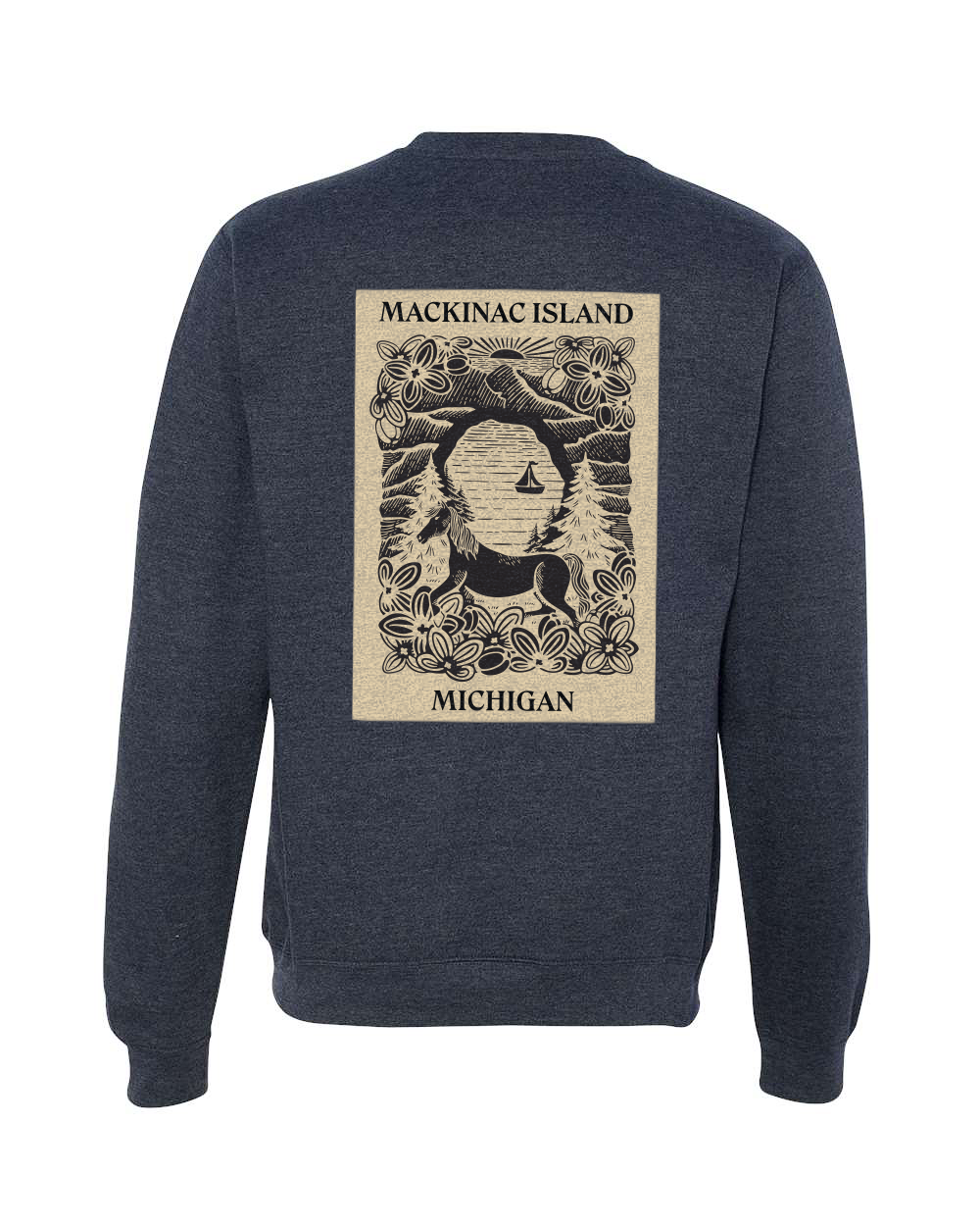 Mackinac Woodcut Sweatshirt (Double Sided)