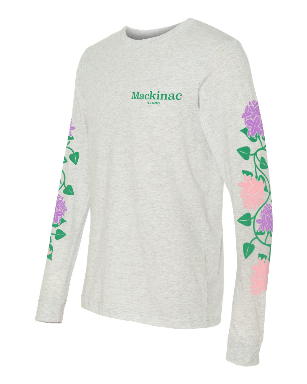 Lilac Sleeve\' Long Sleeve T-Shirt – Threads of Mackinac